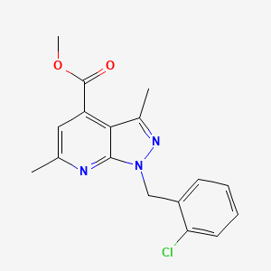 methyl 1-(2-chlorobenzyl)-3,6-dimethyl-1H-pyrazolo[3,4-b]pyridine-4-carboxylate