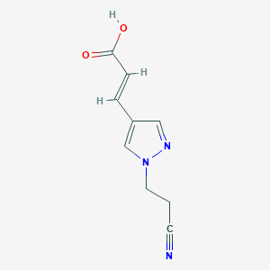 B1492313 (2E)-3-[1-(2-cyanoethyl)-1H-pyrazol-4-yl]prop-2-enoic acid CAS No. 2098157-71-0