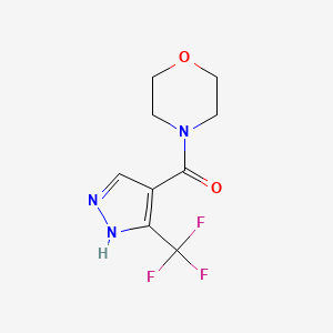 molecular formula C9H10F3N3O2 B14923145 morpholin-4-yl[3-(trifluoromethyl)-1H-pyrazol-4-yl]methanone 