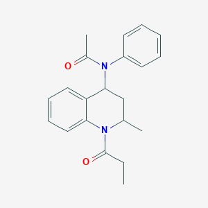 molecular formula C21H24N2O2 B14923151 N-(2-methyl-1-propanoyl-1,2,3,4-tetrahydroquinolin-4-yl)-N-phenylacetamide 