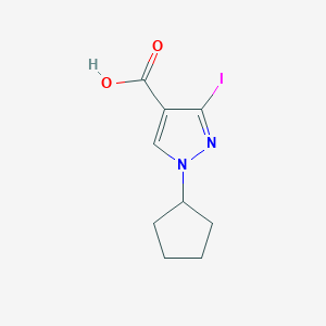 molecular formula C9H11IN2O2 B14923171 1-Cyclopentyl-3-iodo-1H-pyrazole-4-carboxylic acid 