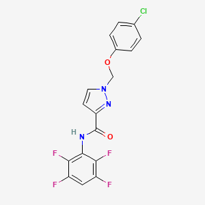 1-[(4-chlorophenoxy)methyl]-N-(2,3,5,6-tetrafluorophenyl)-1H-pyrazole-3-carboxamide