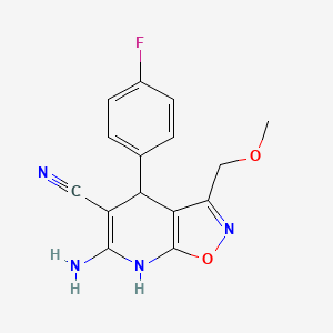 6-Amino-4-(4-fluorophenyl)-3-(methoxymethyl)-4,7-dihydro[1,2]oxazolo[5,4-b]pyridine-5-carbonitrile