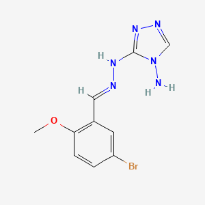 3-[(2E)-2-(5-bromo-2-methoxybenzylidene)hydrazinyl]-4H-1,2,4-triazol-4-amine