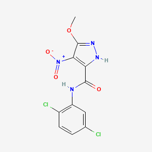 N-(2,5-dichlorophenyl)-4-nitro-3-methoxy-1H-pyrazole-5-carboxamide