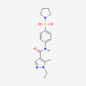 1-ethyl-5-methyl-N-[4-(pyrrolidin-1-ylsulfonyl)phenyl]-1H-pyrazole-4-carboxamide