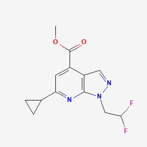 methyl 6-cyclopropyl-1-(2,2-difluoroethyl)-1H-pyrazolo[3,4-b]pyridine-4-carboxylate