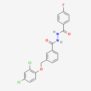 3-[(2,4-dichlorophenoxy)methyl]-N'-[(4-fluorophenyl)carbonyl]benzohydrazide