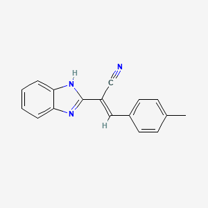 (2E)-2-(1H-benzimidazol-2-yl)-3-(4-methylphenyl)prop-2-enenitrile