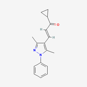 molecular formula C17H18N2O B14923433 (2E)-1-cyclopropyl-3-(3,5-dimethyl-1-phenyl-1H-pyrazol-4-yl)prop-2-en-1-one 