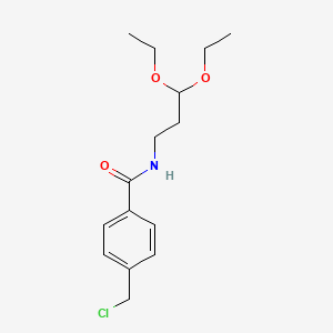 molecular formula C15H22ClNO3 B1492344 4-(Chloromethyl)-N-(3,3-diethoxypropyl)benzamide CAS No. 1989656-73-6