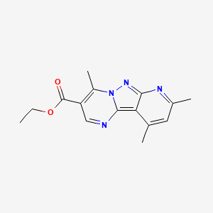 ethyl 6,11,13-trimethyl-3,7,8,10-tetrazatricyclo[7.4.0.02,7]trideca-1,3,5,8,10,12-hexaene-5-carboxylate