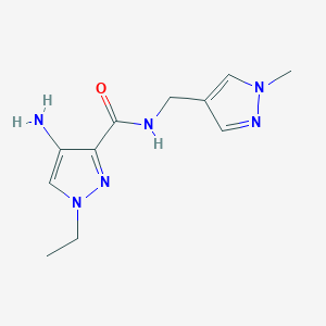 4-amino-1-ethyl-N-[(1-methyl-1H-pyrazol-4-yl)methyl]-1H-pyrazole-3-carboxamide