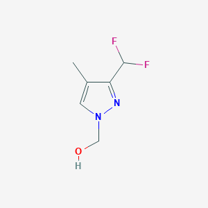 molecular formula C6H8F2N2O B14923462 [3-(Difluoromethyl)-4-methyl-1H-pyrazol-1-yl]methanol 