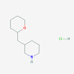 molecular formula C11H22ClNO B1492349 3-[(Oxan-2-yl)methyl]piperidine hydrochloride CAS No. 2098002-25-4