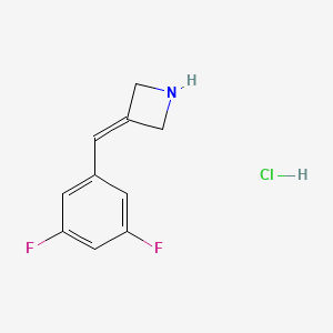 molecular formula C10H10ClF2N B1492350 3-[(3,5-Difluorophenyl)methylidene]azetidine hydrochloride CAS No. 2098108-29-1