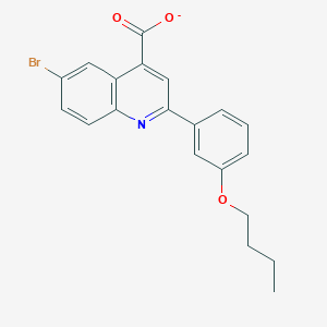 molecular formula C20H17BrNO3- B14923501 6-Bromo-2-(3-butoxyphenyl)quinoline-4-carboxylate 