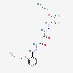 molecular formula C23H20N4O4 B14923512 N'~1~,N'~3~-bis{(E)-[2-(prop-2-yn-1-yloxy)phenyl]methylidene}propanedihydrazide 