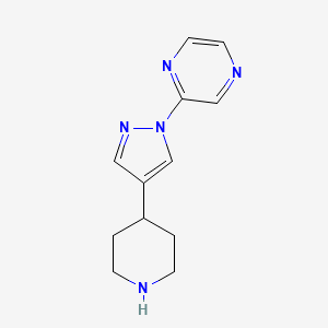 2-[4-(piperidin-4-yl)-1H-pyrazol-1-yl]pyrazine