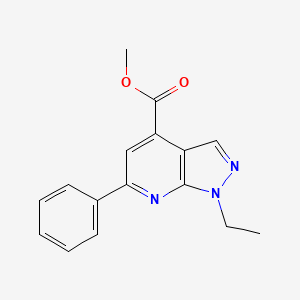 molecular formula C16H15N3O2 B14923531 methyl 1-ethyl-6-phenyl-1H-pyrazolo[3,4-b]pyridine-4-carboxylate 