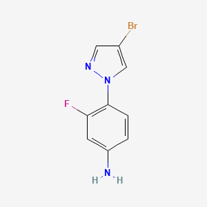 4-(4-bromo-1H-pyrazol-1-yl)-3-fluoroaniline