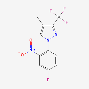 1-(4-Fluoro-2-nitrophenyl)-4-methyl-3-(trifluoromethyl)-1H-pyrazole