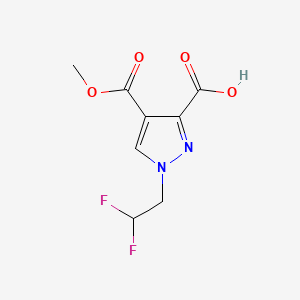 molecular formula C8H8F2N2O4 B14923594 1-(2,2-Difluoroethyl)-4-(methoxycarbonyl)-1H-pyrazole-3-carboxylic acid 