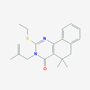 2-(ethylsulfanyl)-5,5-dimethyl-3-(2-methylprop-2-en-1-yl)-5,6-dihydrobenzo[h]quinazolin-4(3H)-one