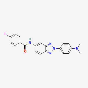 molecular formula C21H18IN5O B14923631 N-{2-[4-(dimethylamino)phenyl]-2H-benzotriazol-5-yl}-4-iodobenzamide 