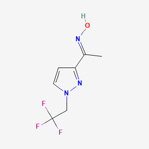 (1E)-1-[1-(2,2,2-Trifluoroethyl)-1H-pyrazol-3-yl]ethanone oxime