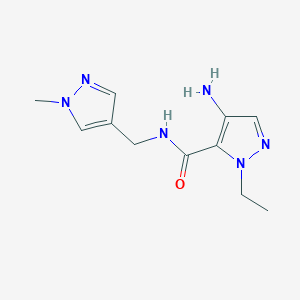 4-amino-1-ethyl-N-[(1-methyl-1H-pyrazol-4-yl)methyl]-1H-pyrazole-5-carboxamide