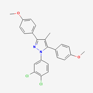 1-(3,4-dichlorophenyl)-3,5-bis(4-methoxyphenyl)-4-methyl-1H-pyrazole