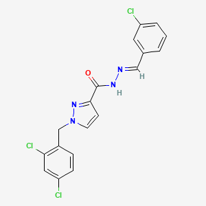 N'-[(E)-(3-chlorophenyl)methylidene]-1-(2,4-dichlorobenzyl)-1H-pyrazole-3-carbohydrazide