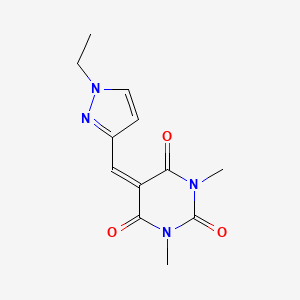 5-[(1-ethyl-1H-pyrazol-3-yl)methylidene]-1,3-dimethylpyrimidine-2,4,6(1H,3H,5H)-trione