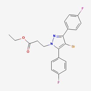 ethyl 3-[4-bromo-3,5-bis(4-fluorophenyl)-1H-pyrazol-1-yl]propanoate