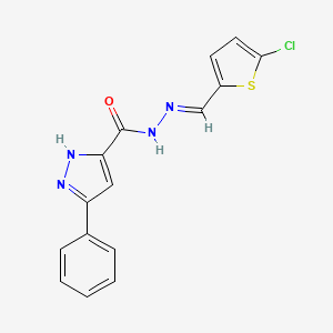 N'-[(E)-(5-chlorothiophen-2-yl)methylidene]-3-phenyl-1H-pyrazole-5-carbohydrazide