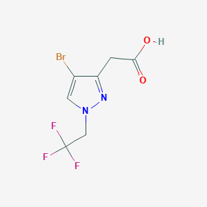 2-(4-Bromo-1-(2,2,2-trifluoroethyl)-1H-pyrazol-3-yl)acetic acid