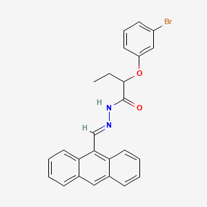 N'-[(E)-anthracen-9-ylmethylidene]-2-(3-bromophenoxy)butanehydrazide