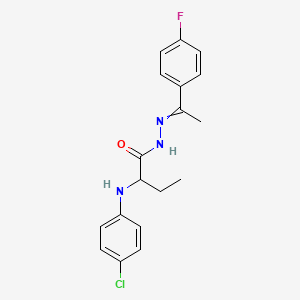 2-[(4-chlorophenyl)amino]-N'-[1-(4-fluorophenyl)ethylidene]butanehydrazide