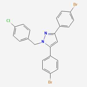 3,5-bis(4-bromophenyl)-1-(4-chlorobenzyl)-1H-pyrazole