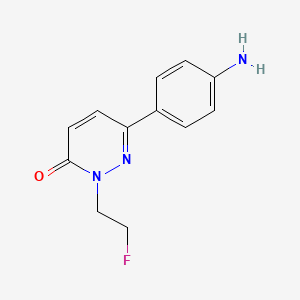 molecular formula C12H12FN3O B1492383 6-(4-Aminophenyl)-2-(2-fluoroethyl)-2,3-dihydropyridazin-3-one CAS No. 2098104-90-4