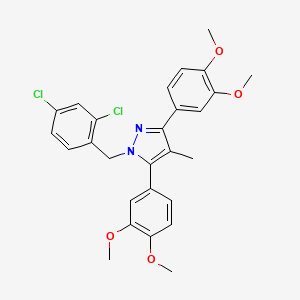 1-(2,4-dichlorobenzyl)-3,5-bis(3,4-dimethoxyphenyl)-4-methyl-1H-pyrazole