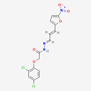 molecular formula C15H11Cl2N3O5 B14923841 2-(2,4-dichlorophenoxy)-N'-[(1E,2E)-3-(5-nitrofuran-2-yl)prop-2-en-1-ylidene]acetohydrazide 