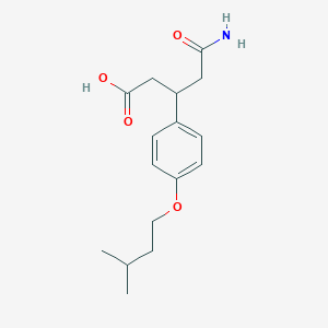 5-Amino-3-[4-(3-methylbutoxy)phenyl]-5-oxopentanoic acid