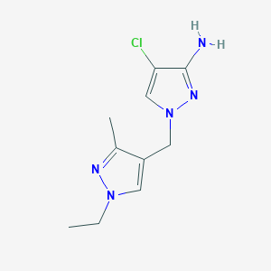 4-chloro-1-[(1-ethyl-3-methyl-1H-pyrazol-4-yl)methyl]-1H-pyrazol-3-amine