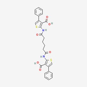 2,2'-[(1,6-Dioxo-1,6-hexanediyl)diimino]bis[4-phenyl-3-thiophenecarboxylic acid