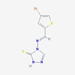 4-{[(E)-(4-bromothiophen-2-yl)methylidene]amino}-4H-1,2,4-triazole-3-thiol