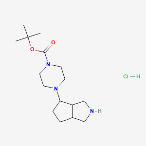 Tert-butyl 4-{octahydrocyclopenta[c]pyrrol-4-yl}piperazine-1-carboxylate hydrochloride