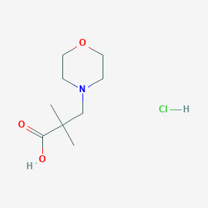 molecular formula C9H18ClNO3 B1492392 2,2-Dimethyl-3-(morpholin-4-yl)propanoic acid hydrochloride CAS No. 2060034-59-3