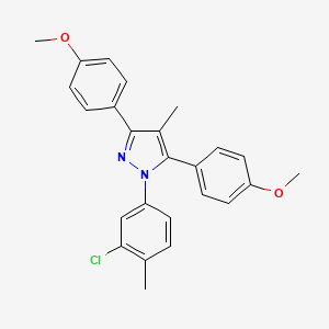 1-(3-chloro-4-methylphenyl)-3,5-bis(4-methoxyphenyl)-4-methyl-1H-pyrazole